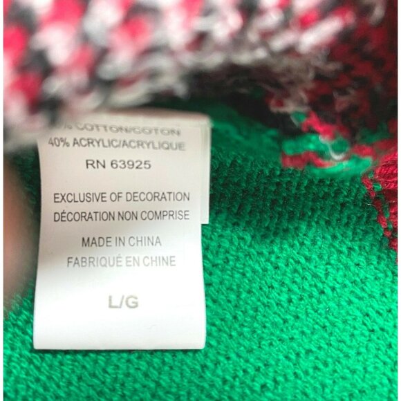 Beer Drinking Santa Ugly Christmas Sweater Mens Size Large NWT Green Snowflakes - Picture 4 of 9